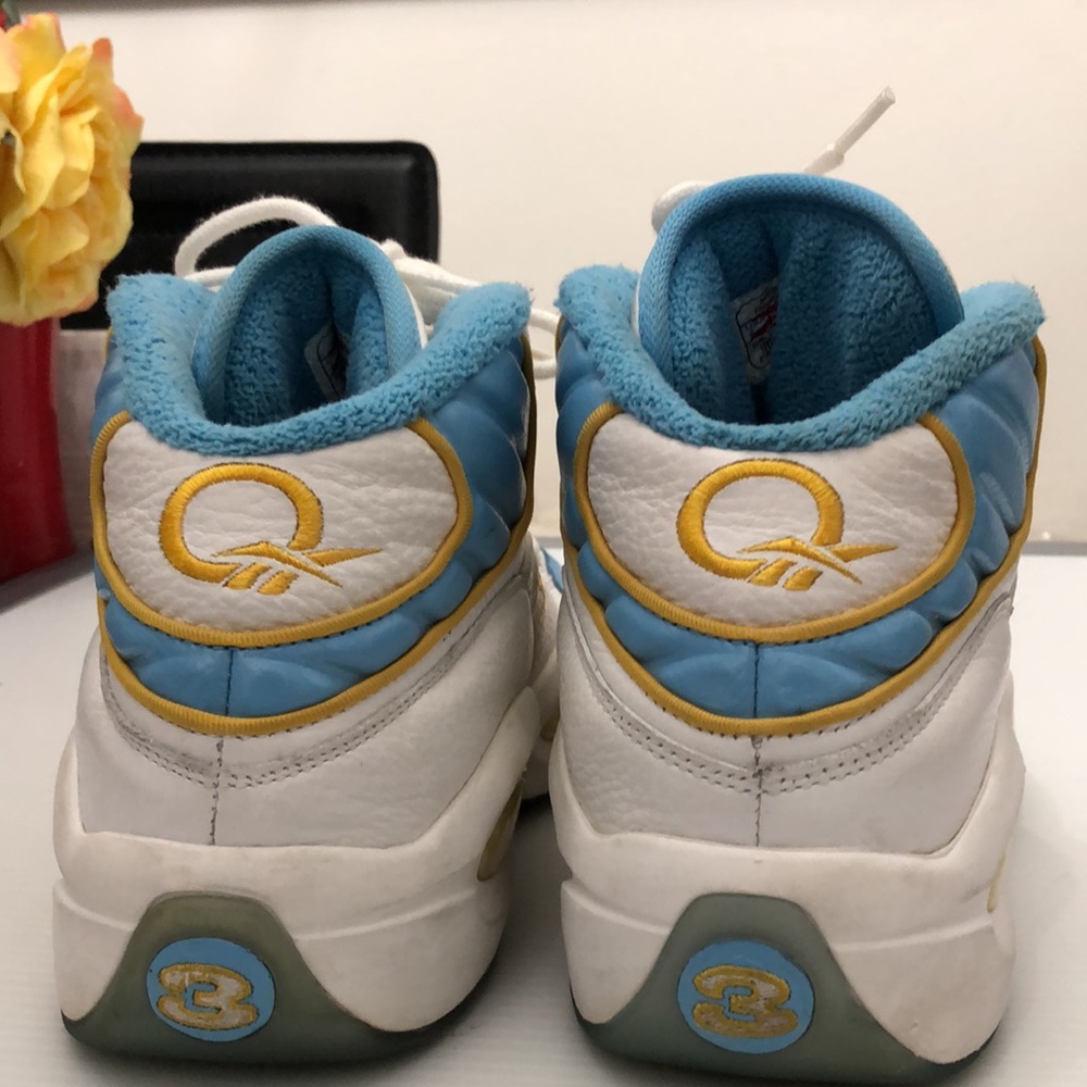 REEBOK QUESTION MID HOME IVERSON DENVER NUGGETS BASKETBALL SNEAKERS MENS S 9.5 - Picture 3 of 16